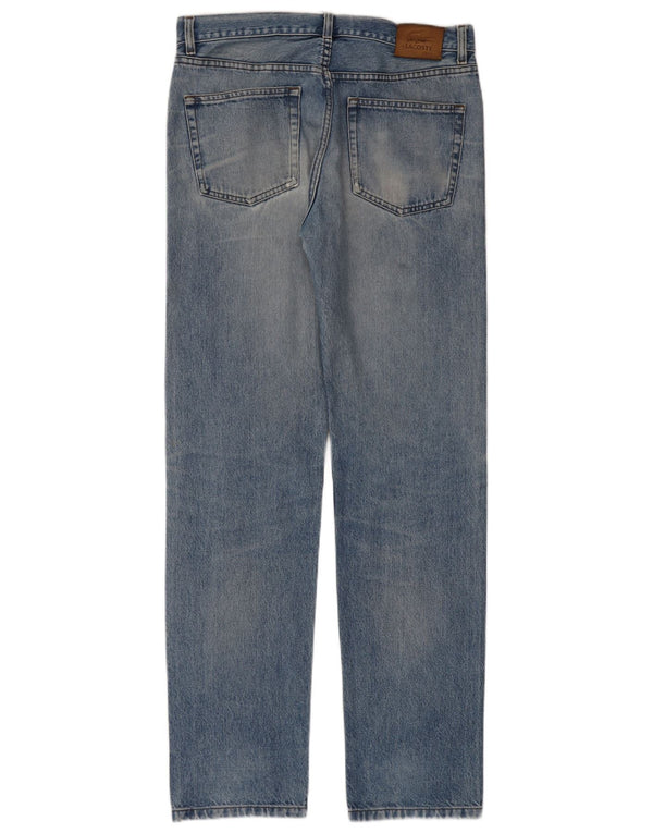 LACOSTE Mens Straight Jeans W34 L34 Blue