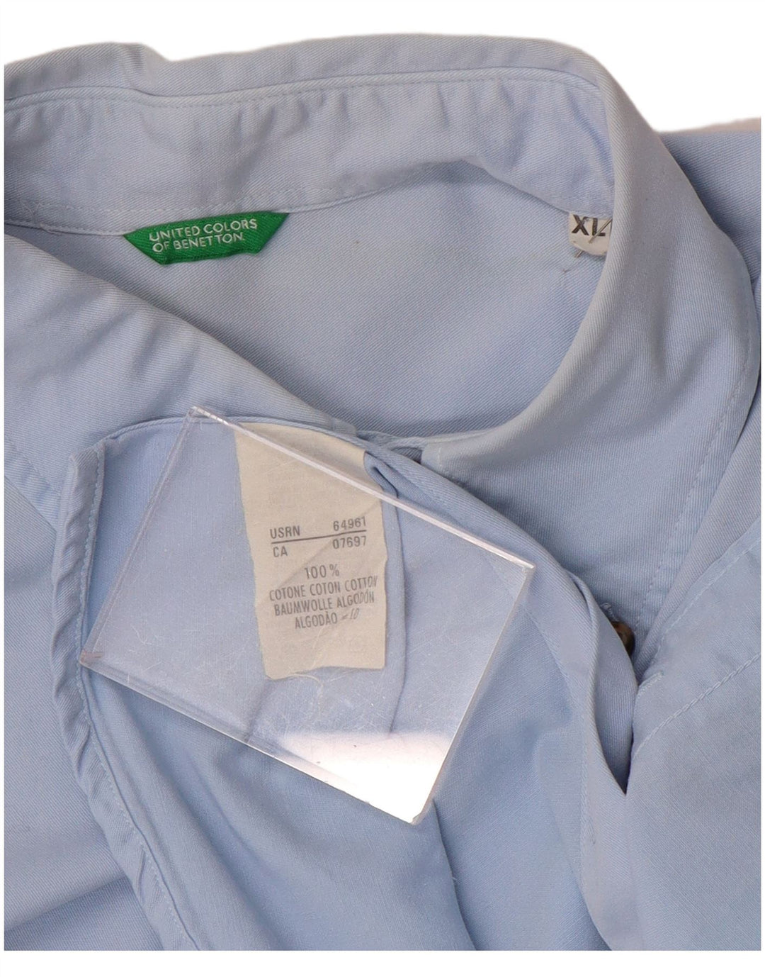 Cămașă Benetton pentru bărbați XL Bumbac Albastru