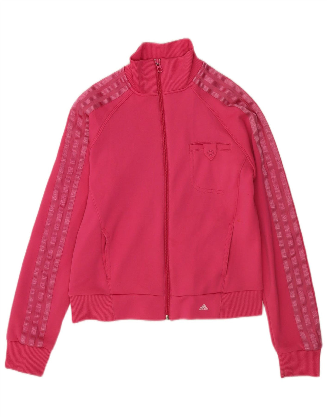 Jachetă de top pentru trening Adidas Crop pentru femei UK 12 Poliester roz mediu