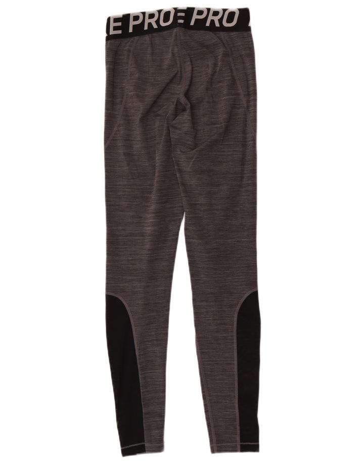 Leggings cu grafice Nike Dri Fit pentru femei UK 12 Gri mediu Colorblock