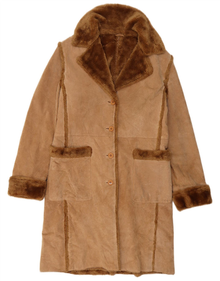 Palton din shearling pentru femei Montereggi IT 46 din piele mare bej