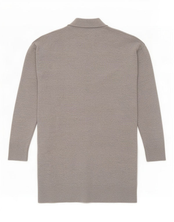 Pulover cardigan cu paragate supradimensionat pentru femei Gap UK 6 XS Lână merinos gri