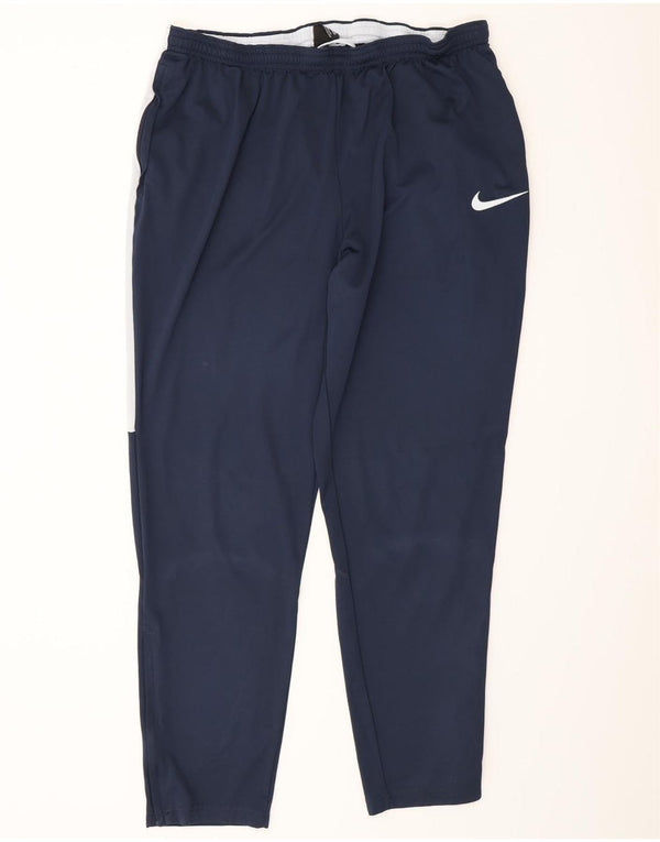 Pantaloni de trening Nike Dri Fit pentru femei UK 18 XL, albastru bleumarin, color block