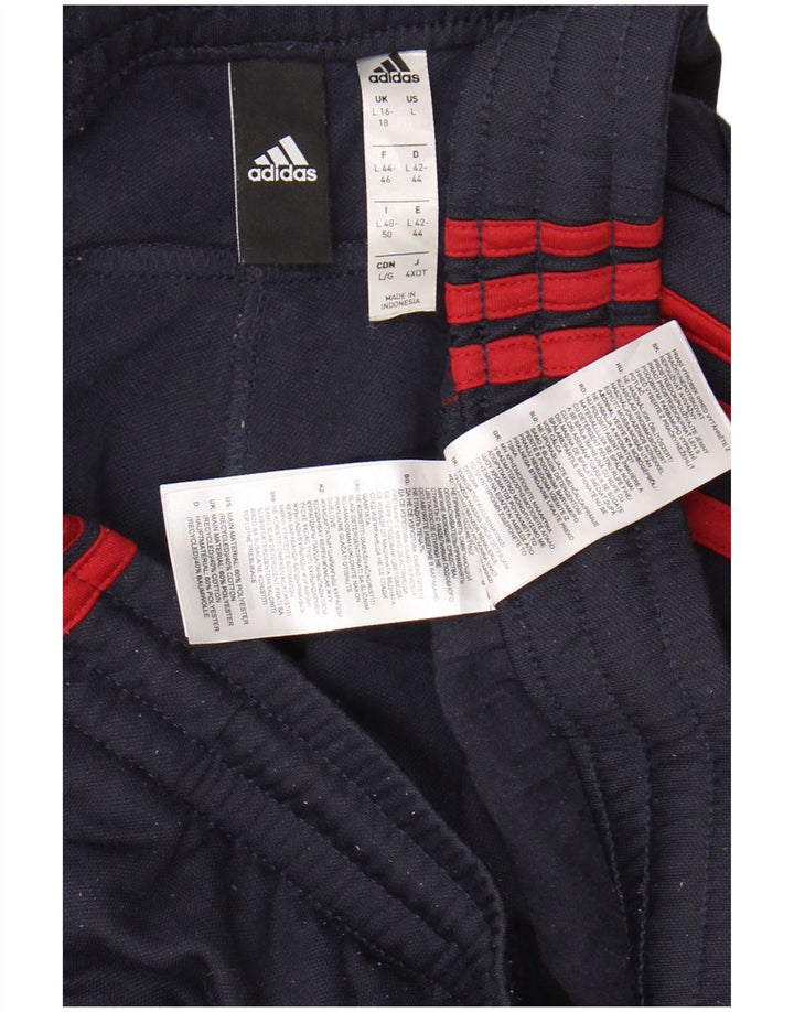ADIDAS Womens Tracksuit Trousers UK 16/18 Large  Navy Blue Polyester
