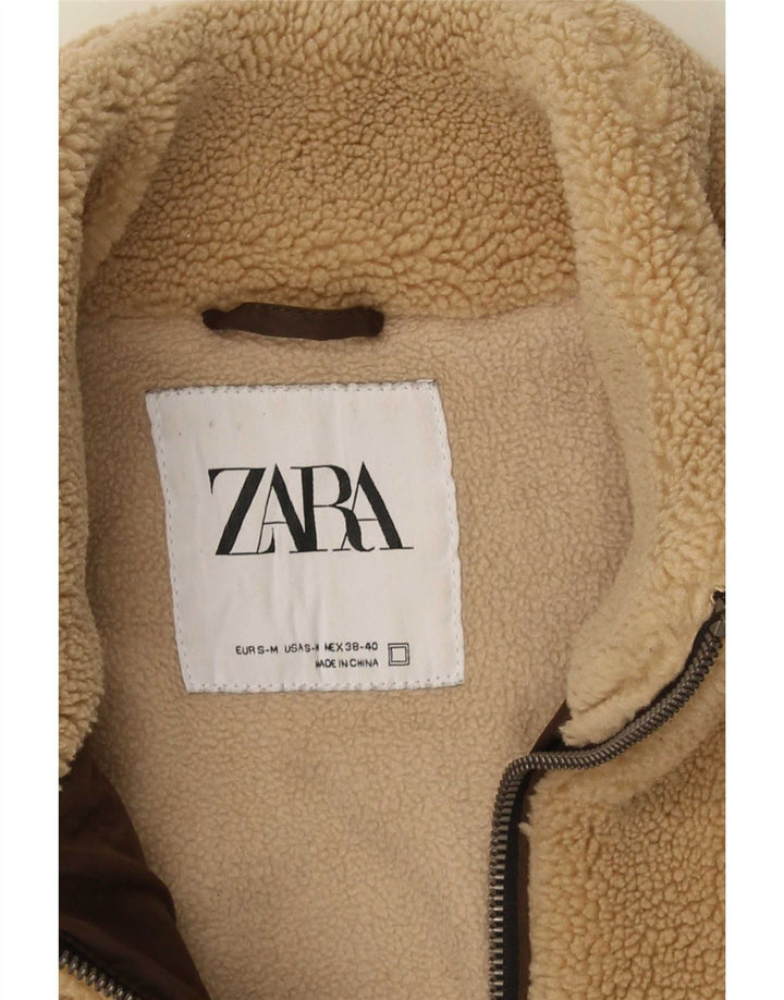 Jachetă pentru bărbați din lână Zara UK 38 Medium Bej Poliester