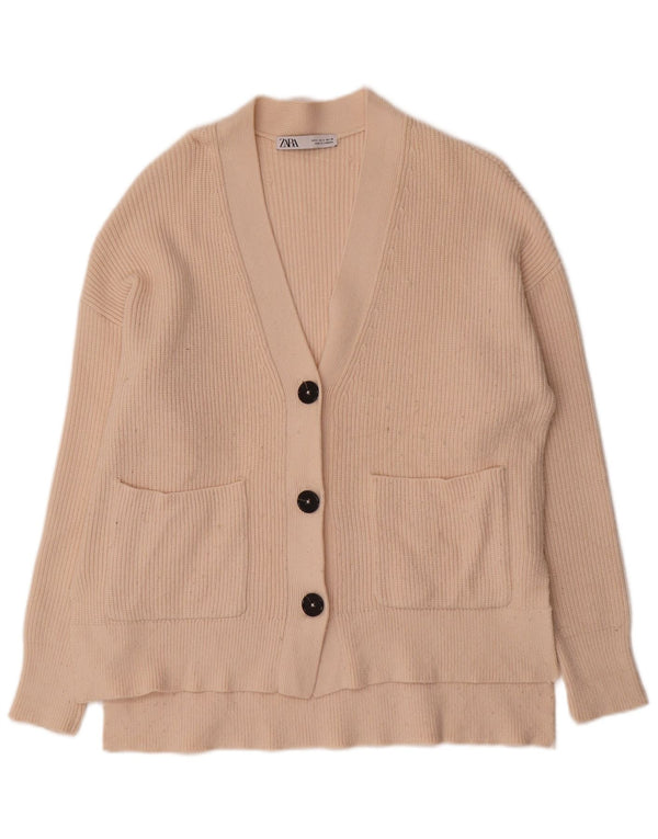 Pulover cardigan supradimensionat pentru femei Zara UK 10 Mic Bej