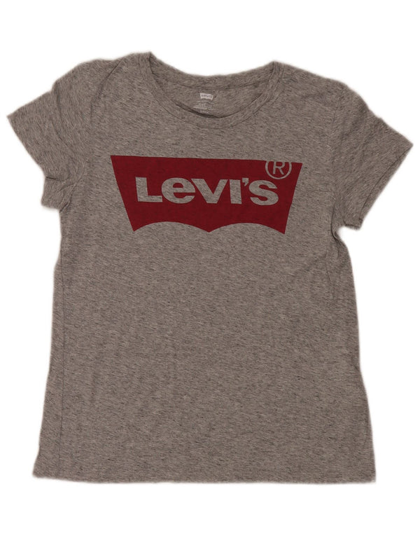 Tricou cu grafic Levi's pentru femei Top UK 10 Small Grey Flecked Bumbac