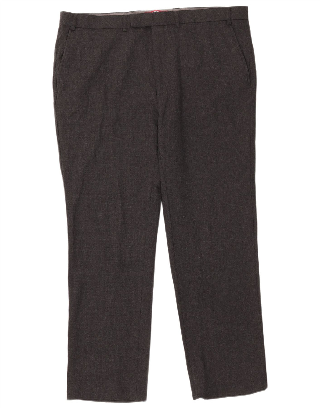 Pantaloni de costum drepți croiți pentru bărbați Marks & Spencer L40 L31 Lână gri