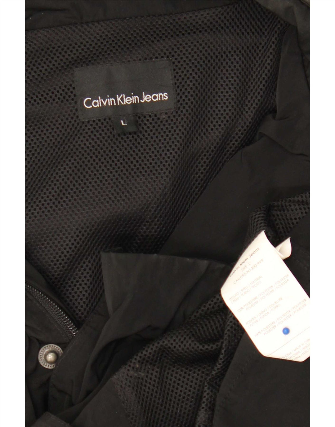 Jachetă militară pentru bărbați Calvin Klein Jeans UK 40 Poliester negru mare