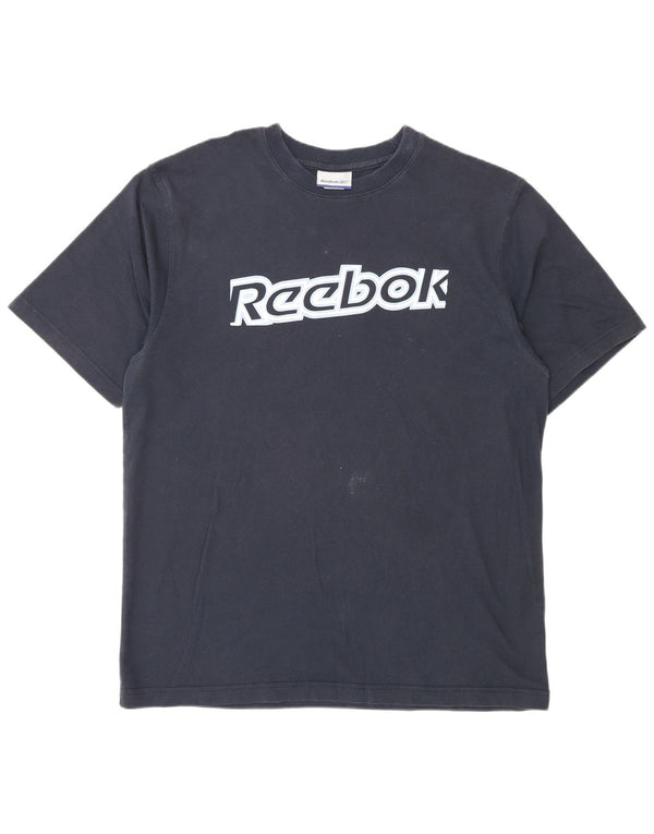 Tricou grafic pentru bărbați Reebok Top mare din bumbac bleumarin