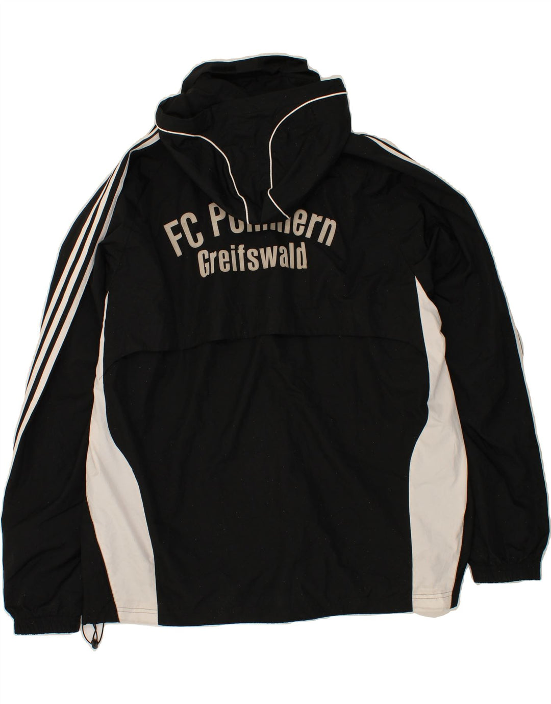 Jachetă de ploaie grafică ADIDAS pentru bărbați UK 48/50 XL, negru, poliester color bloc
