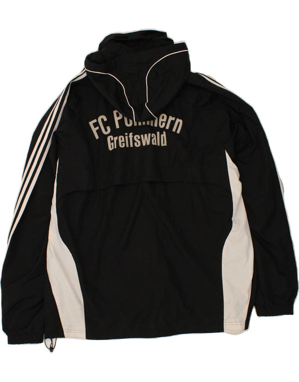Jachetă de ploaie grafică ADIDAS pentru bărbați UK 48/50 XL, negru, poliester color bloc