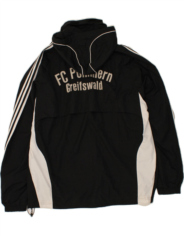 Jachetă de ploaie grafică ADIDAS pentru bărbați UK 48/50 XL, negru, poliester color bloc