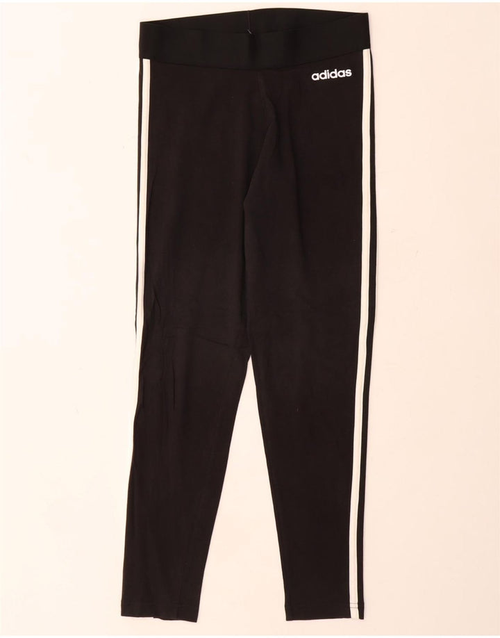 Leggings pentru femei ADIDAS UK 8/10 mic bumbac negru