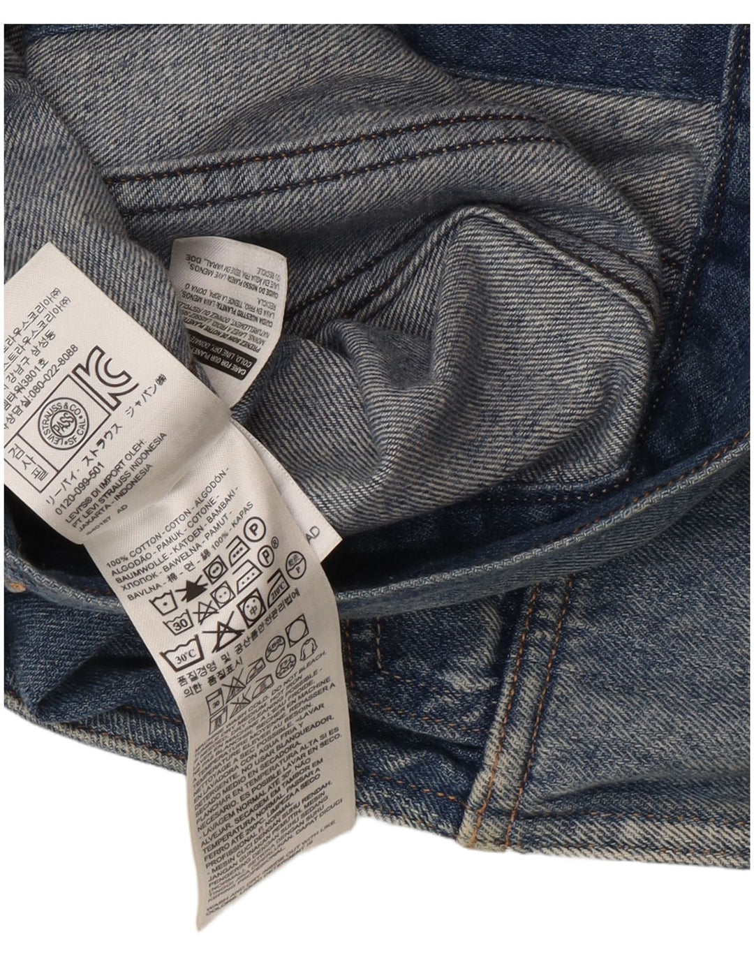 Gilet pentru femei Levi's Crop Denim UK 12 Medium Blue Bumbac