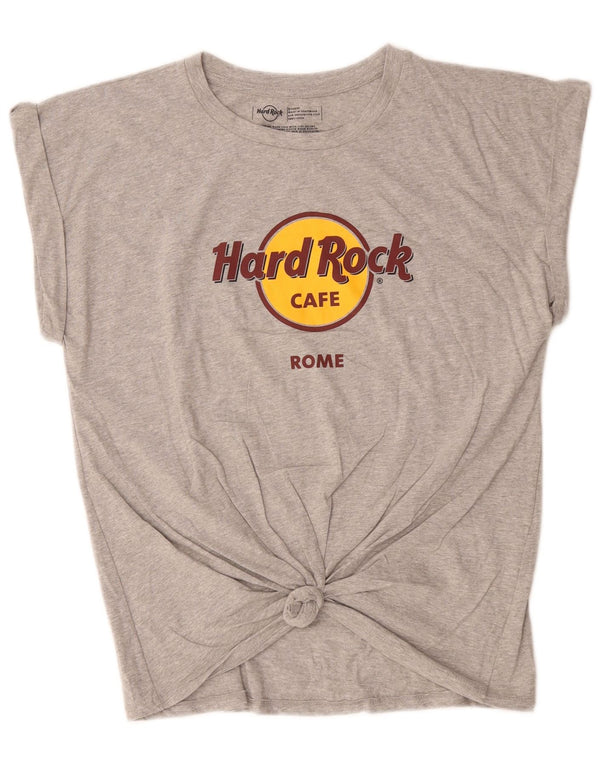 Hard Rock Cafe Roma Tricou grafic Top UK 18 XL Bumbac gri