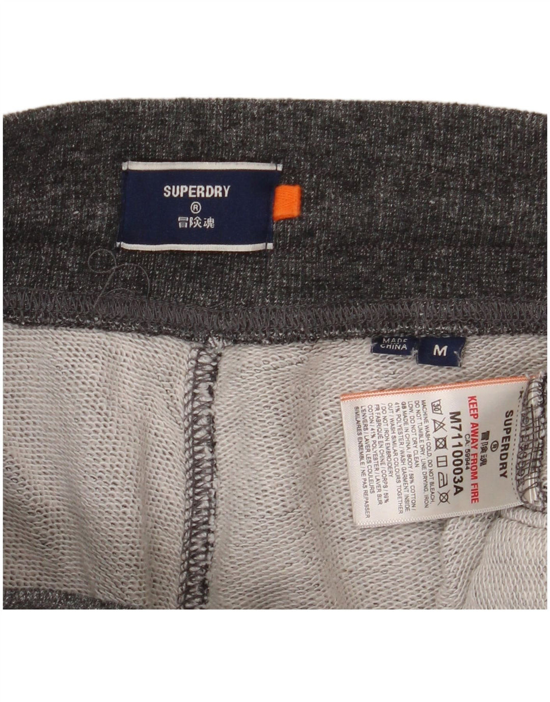 Pantaloni scurți sport Superdry pentru bărbați, bumbac gri mediu