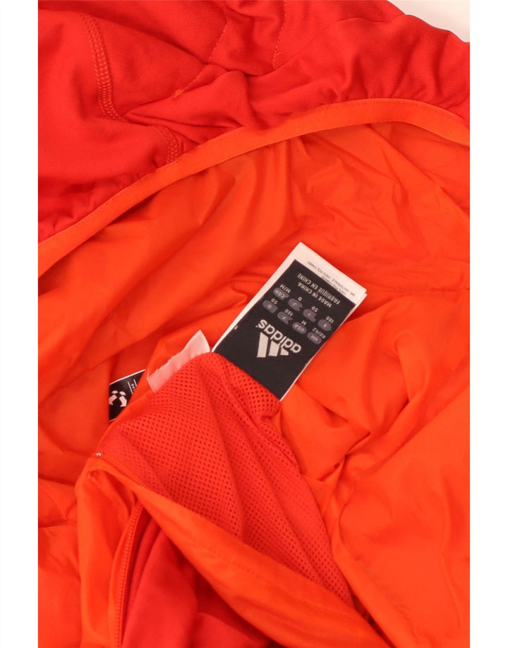 Jachetă reversibilă cu glugă Adidas pentru bărbați Marea Britanie 40/42 nailon portocaliu mediu