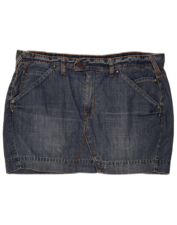 Fusta Mini denim Levi's W38 XL Albastru