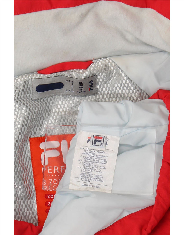 Jachetă de schi Fila pentru bărbați IT 56 XL Roșu din poliamidă color bloc