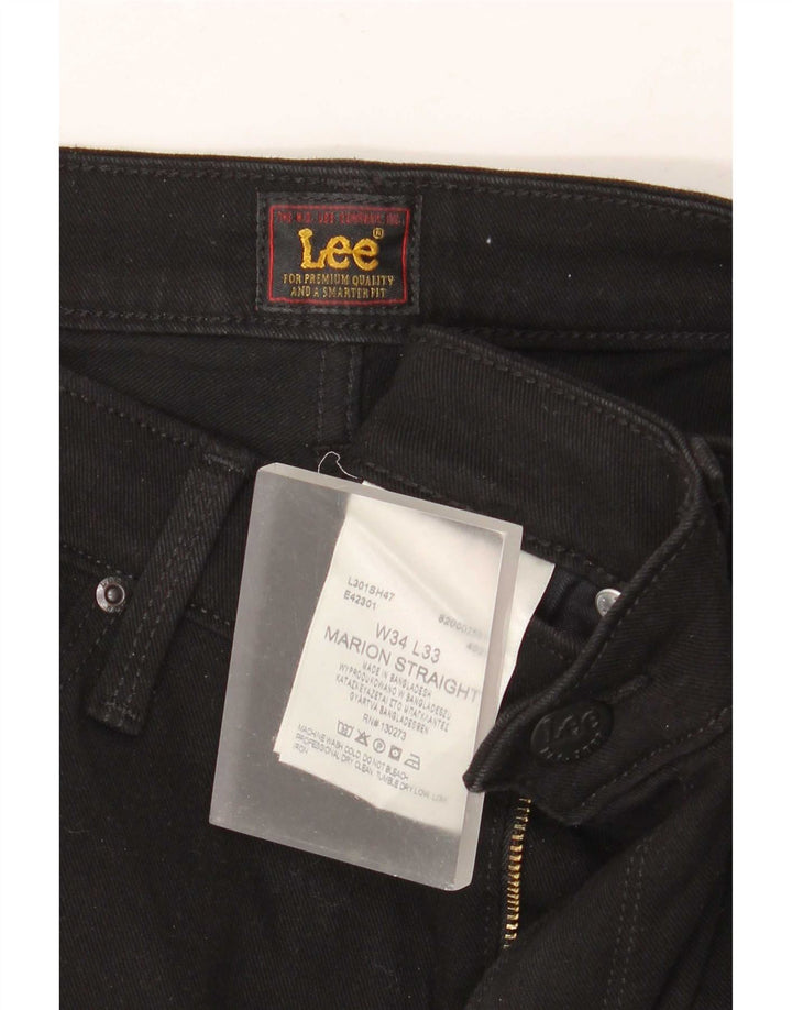 Blugi Lee Marion drepte pentru femei W34 L33 bumbac negru
