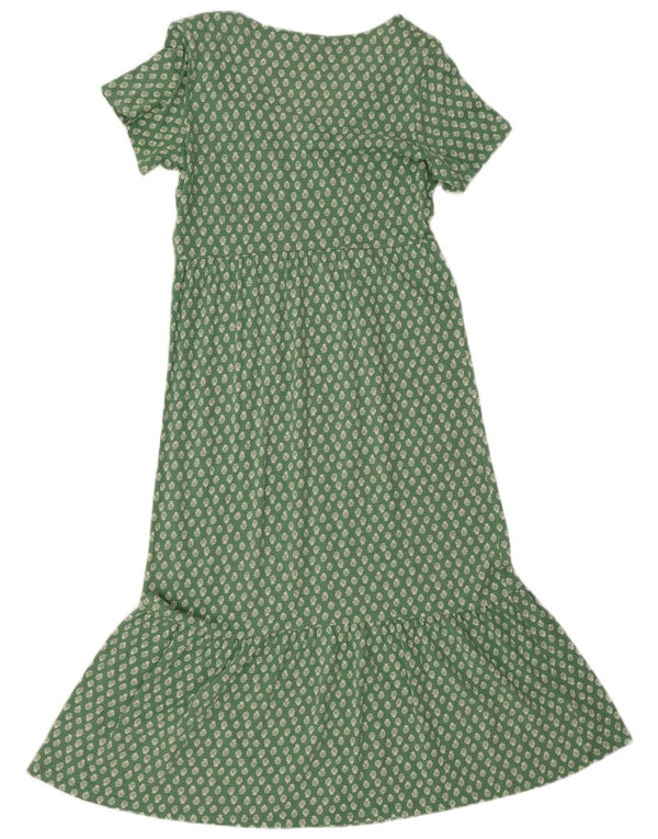 Rochie Maxi pentru femei White Stuff UK 12 Medium Green Floral Bumbac