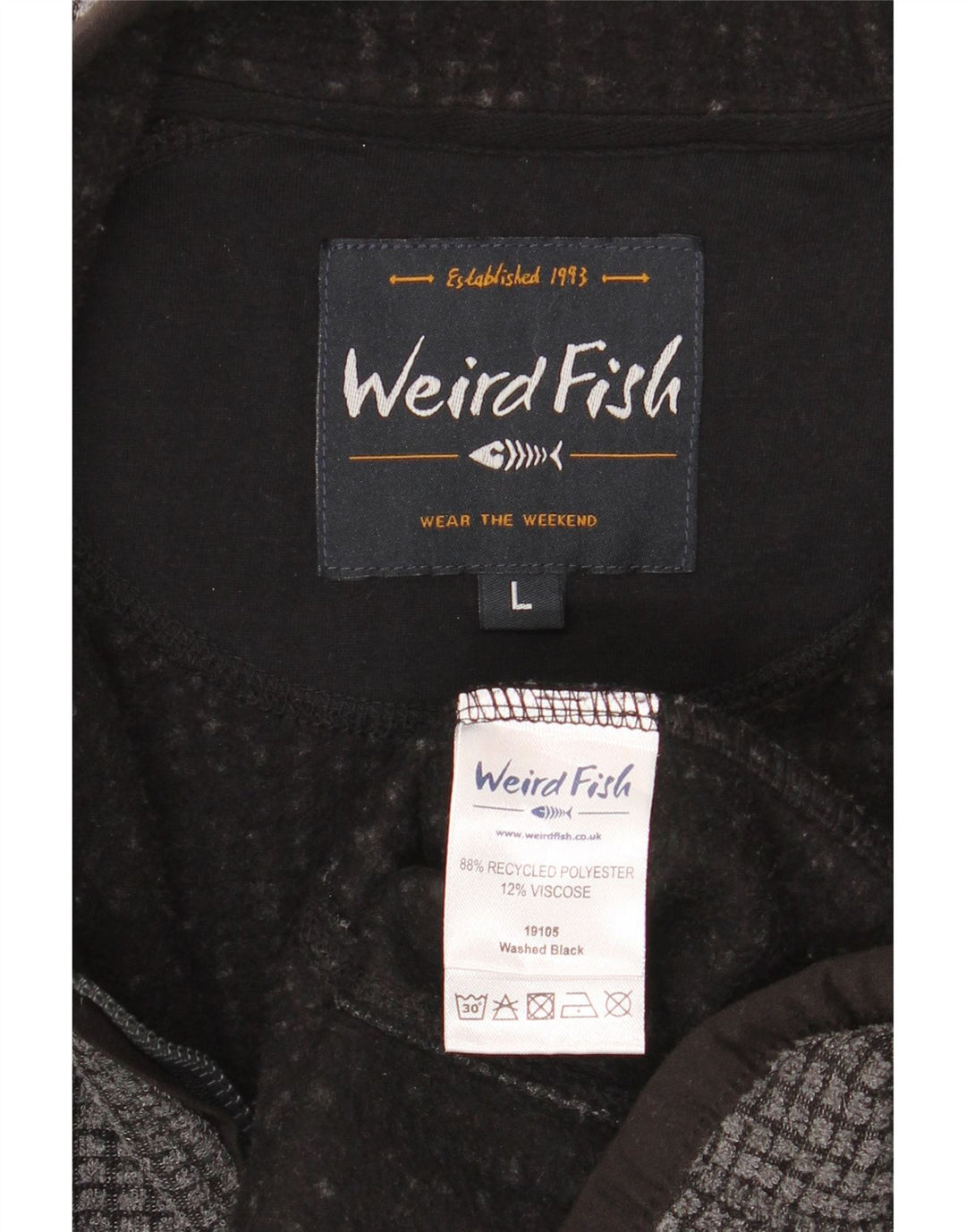 Jachetă din lână pentru bărbați Weird Fish UK 40, mare, gri, poliester