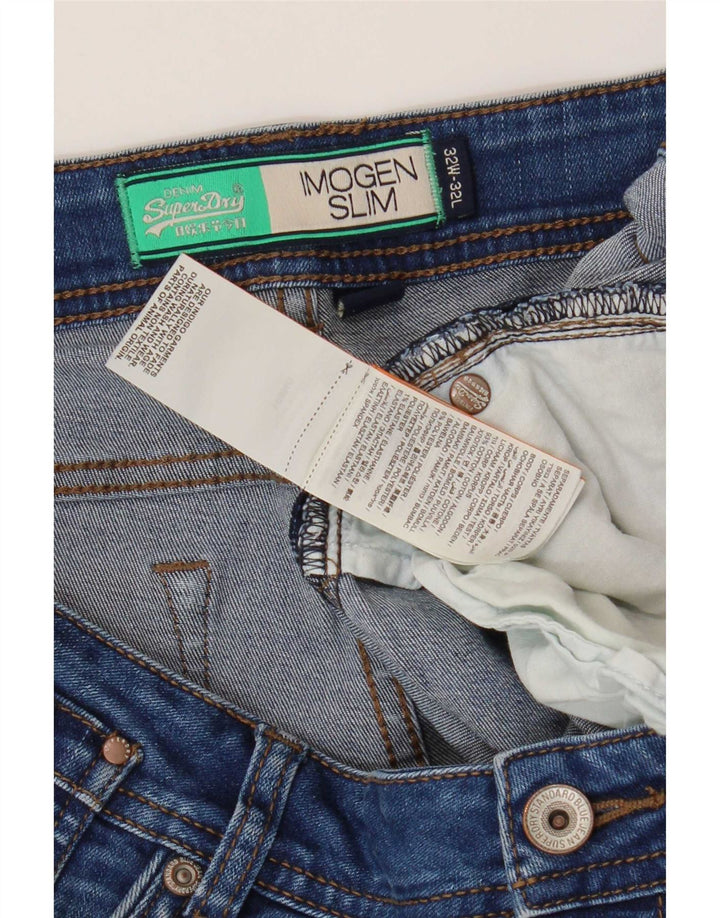 Blugi Superdry Imogen Slim pentru femei W32 L32 bumbac albastru