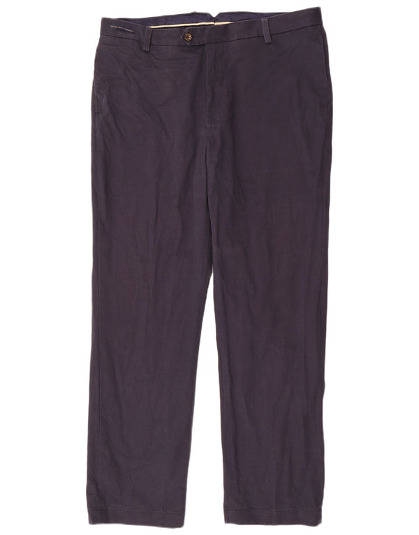 Marks & Spencer Pantaloni de costum drepți Blue Harbour pentru bărbați L40 L33 bleumarin