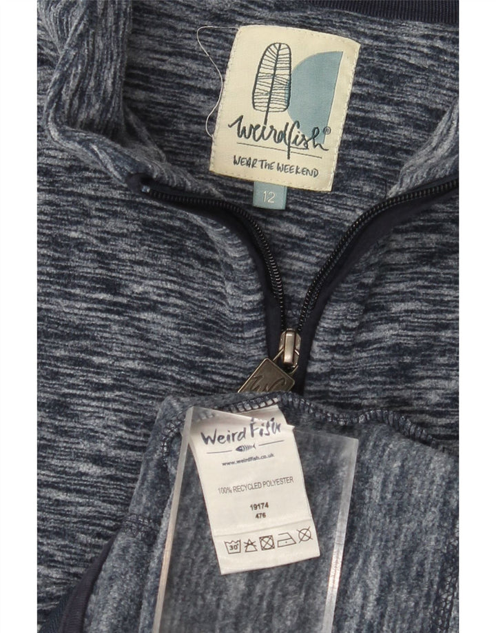 Jachetă fleece pentru femei WEIRD FISH UK 12, mediu, bleumarin, poliester pătat