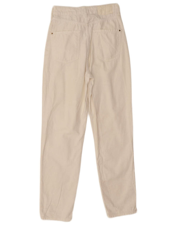 Blugi Zara femeie cu talie înaltă EU 34 2XS L24 L27 bumbac alb