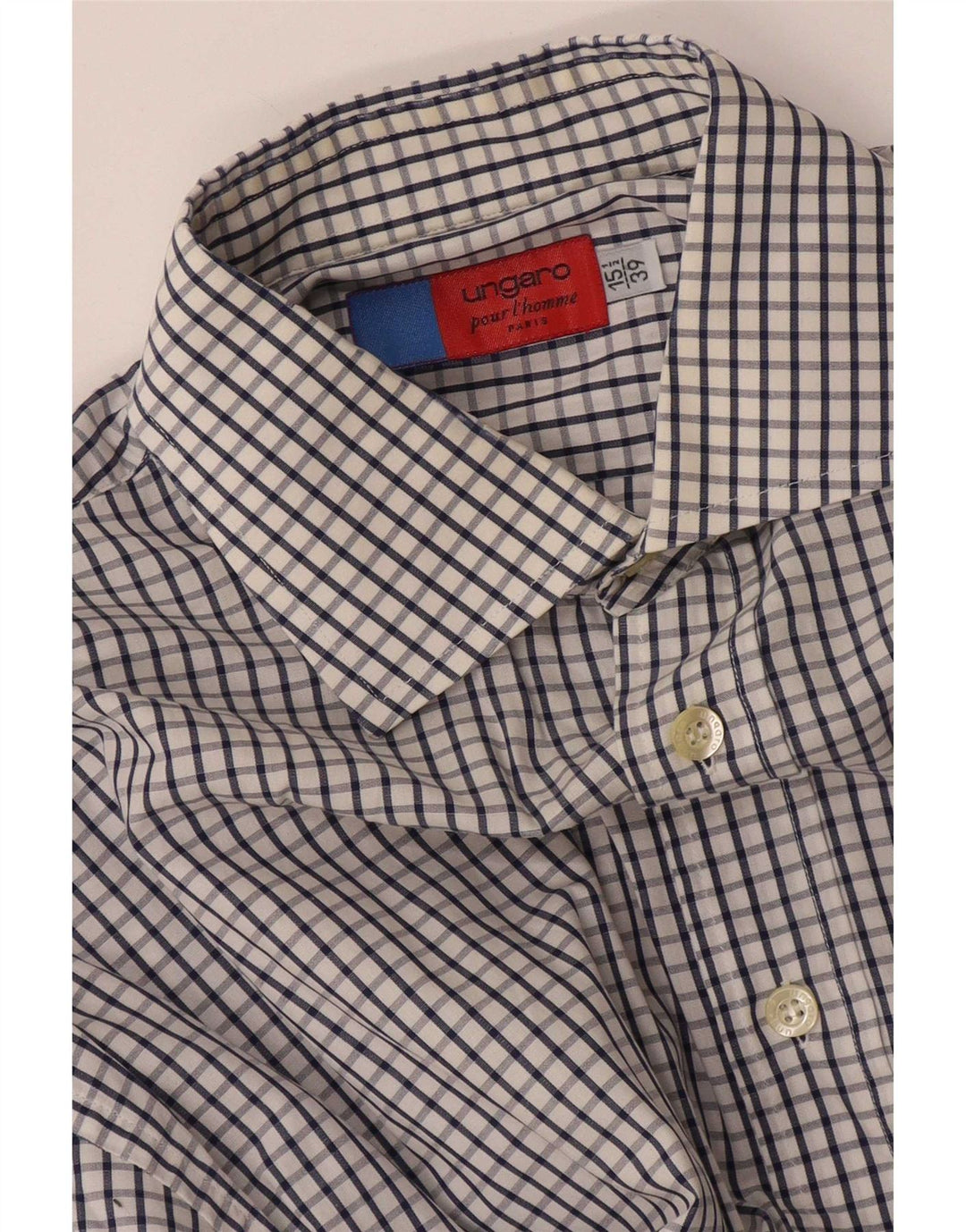 Cămașă pentru bărbați Ungaro Mărimea 39 15 1/2 Medium Alb Check