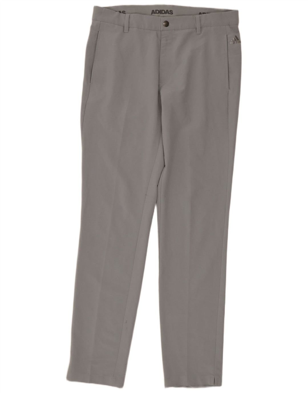 Pantaloni chino slim pentru femei Adidas W32 L34 poliester gri