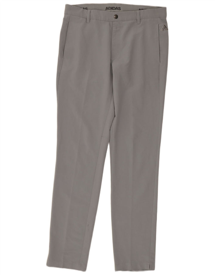 Pantaloni chino slim pentru femei Adidas W32 L34 poliester gri