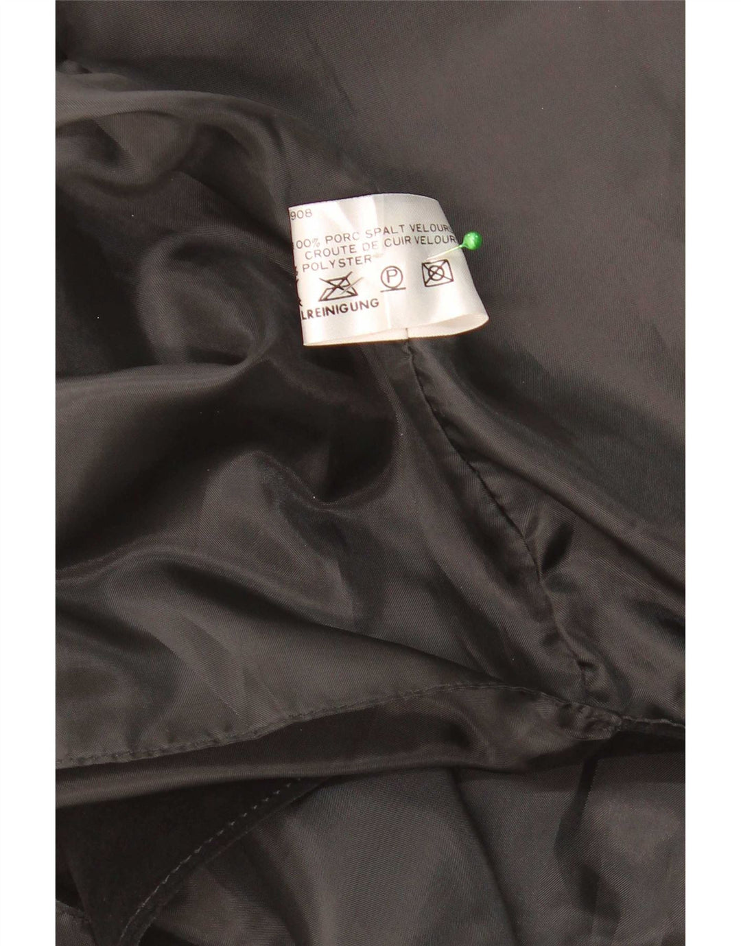Vestă vintage pentru bărbați din piele intoarsa mare, neagra
