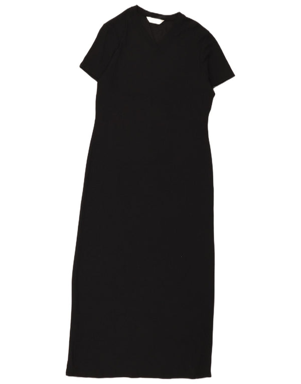 Marks & Spencer Womens Maxi Dress UK 10 Small Black Nylon