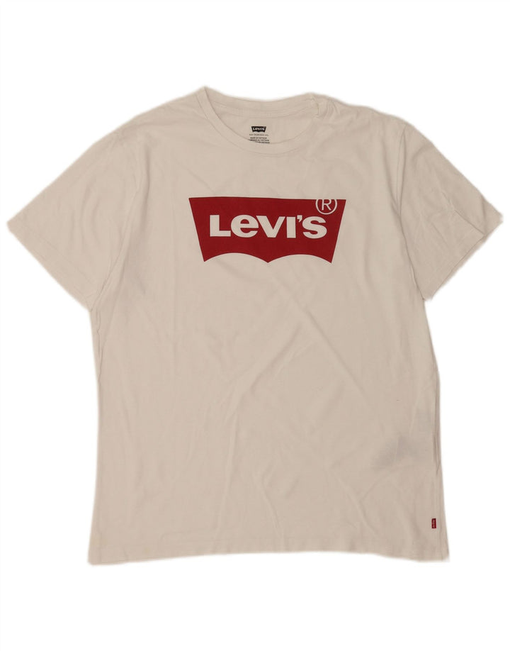 Tricou grafic pentru bărbați Levi's Top Medium White Bumbac