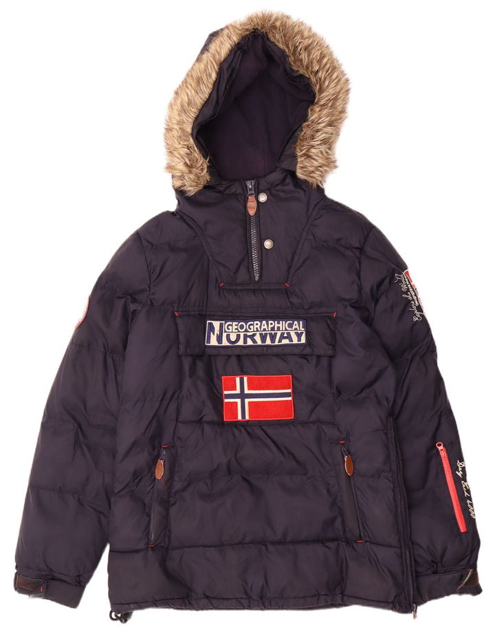 Jachetă căptușită Anorak cu glugă pentru bărbați Norvegia UK 36 Poliester bleumarin mic