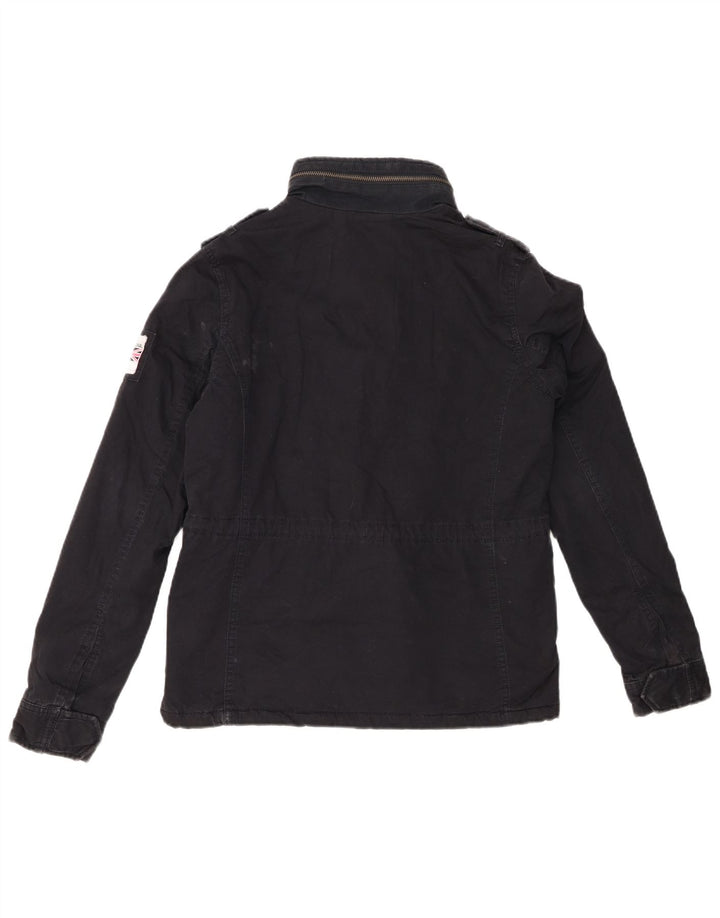 Jachetă militară Sherpa Superdry pentru femei UK 10 Small Bleumarin