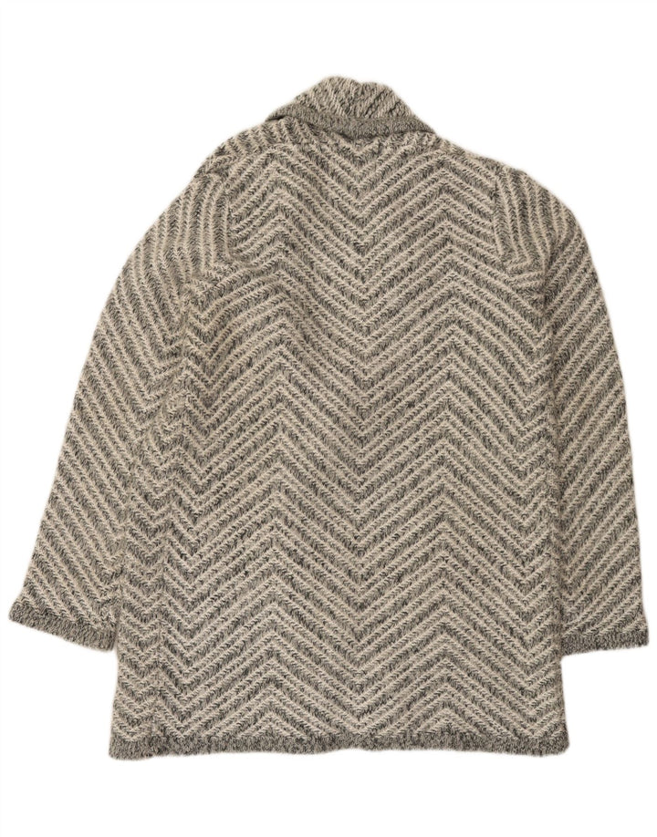 Pulover cardigan cu paragate pentru femei Marks & Spencer UK 14 Medium Gri Chevron