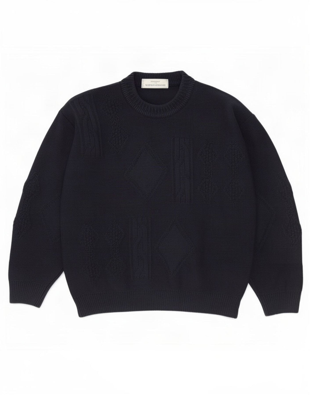 Pulover pentru bărbați Marks & Spencer St. Michael cu gât crew, albastru bleumarin mediu