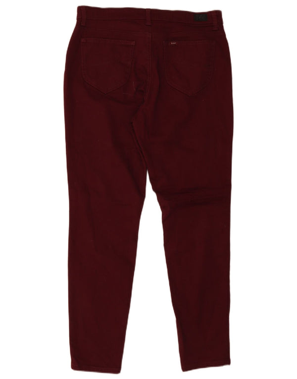 Blugi skinny cu talie medie pentru barbati Lee Sculpting Slim Fit W34 L30 bumbac burgundy