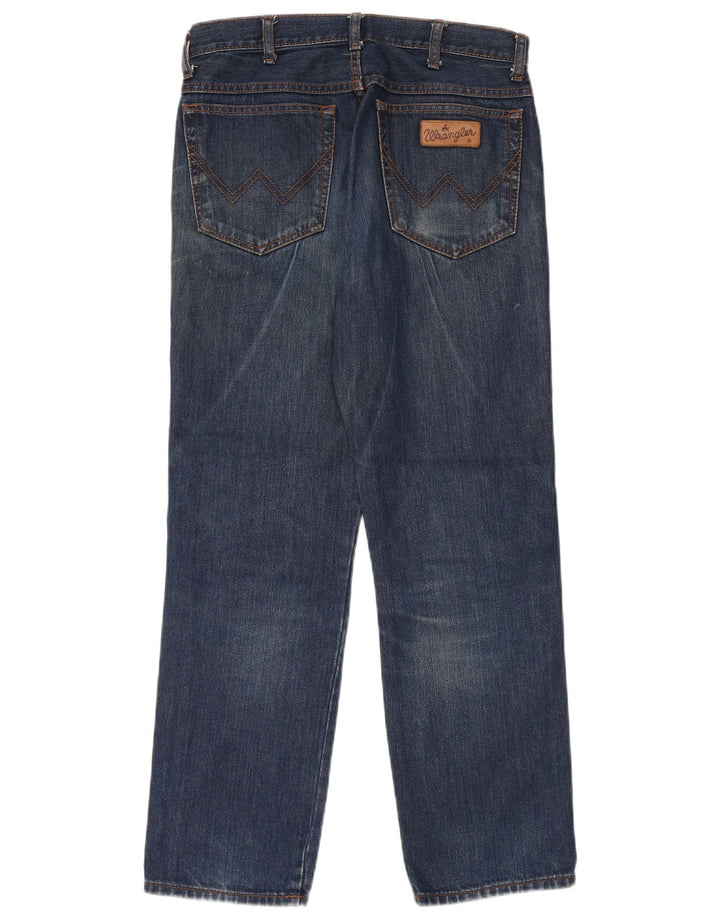 WRANGLER Blugi drepti pentru bărbați W32 L30 Bumbac albastru