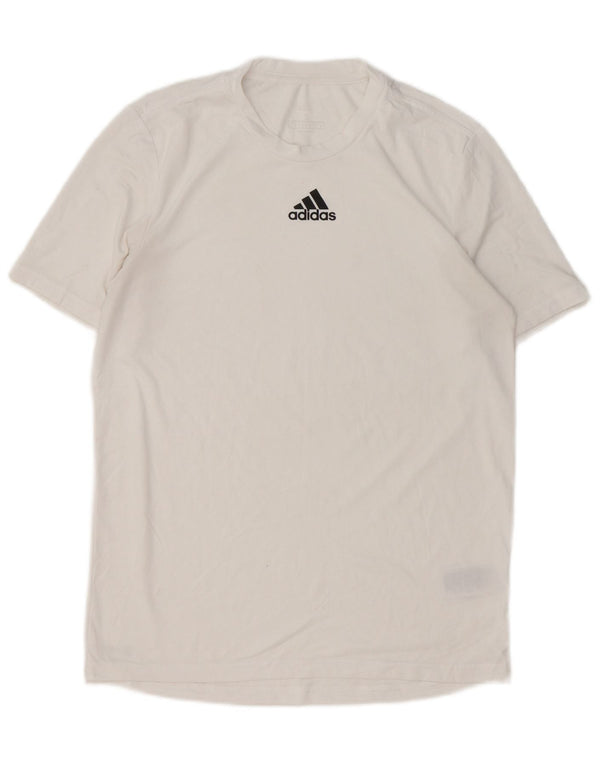 Adidas Mens Aeroready T-Shirt Top Small White Polyester