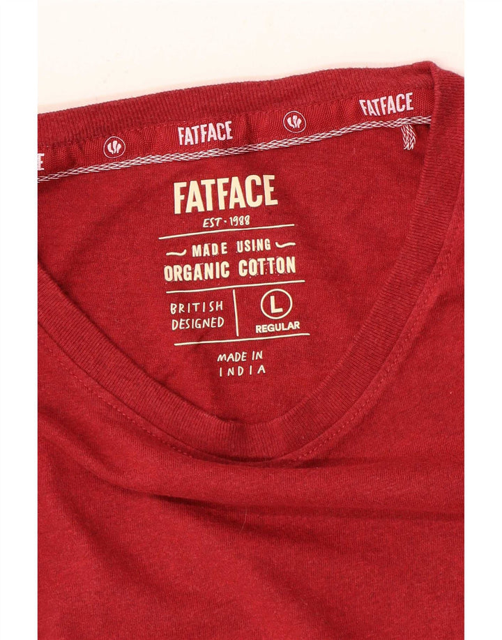 Tricou obișnuit pentru bărbați Fat Face Top mare bumbac roșu
