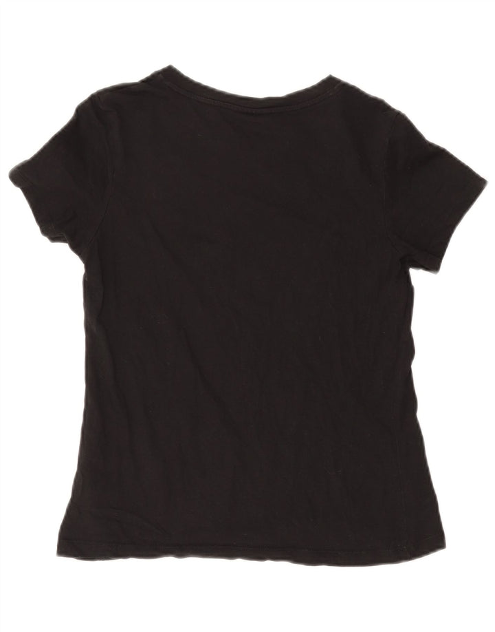 CALVIN KLEIN Tricou cu grafic pentru femei Top UK 12 Medium Black Bumbac