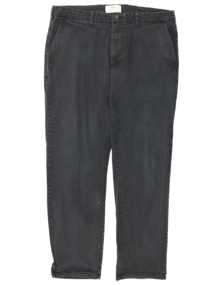 Marks & Spencer Pantaloni chino pentru bărbați, drepti, cu ajustare normală, L36 L29, gri