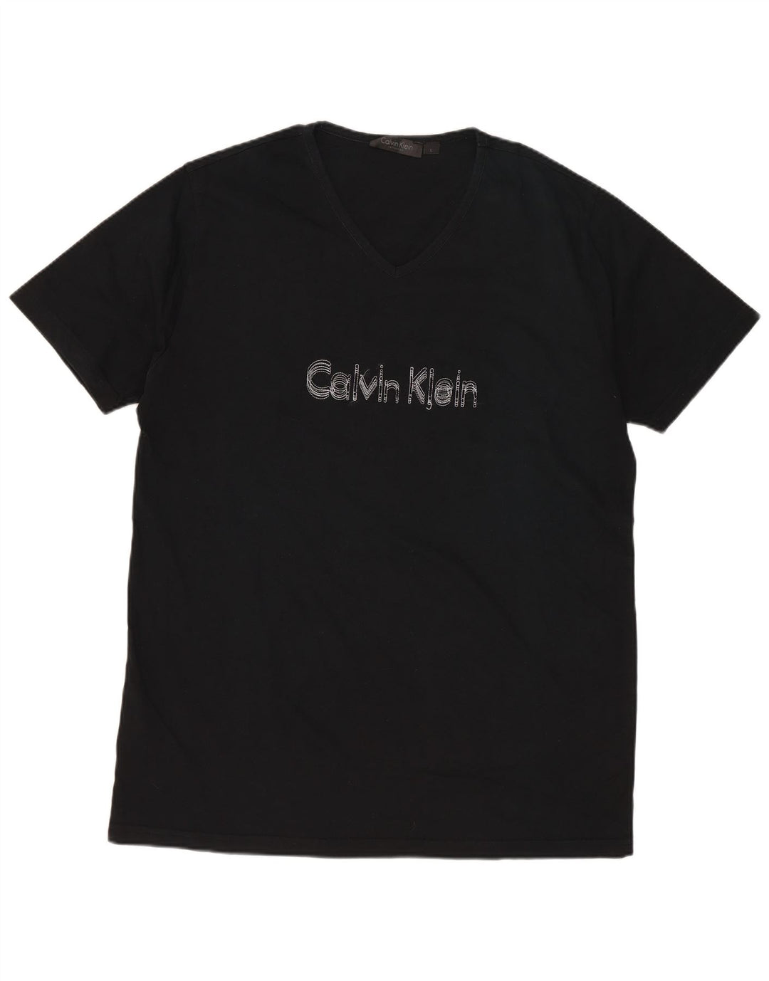 Tricou grafic pentru bărbați CALVIN KLEIN Top mare din bumbac negru