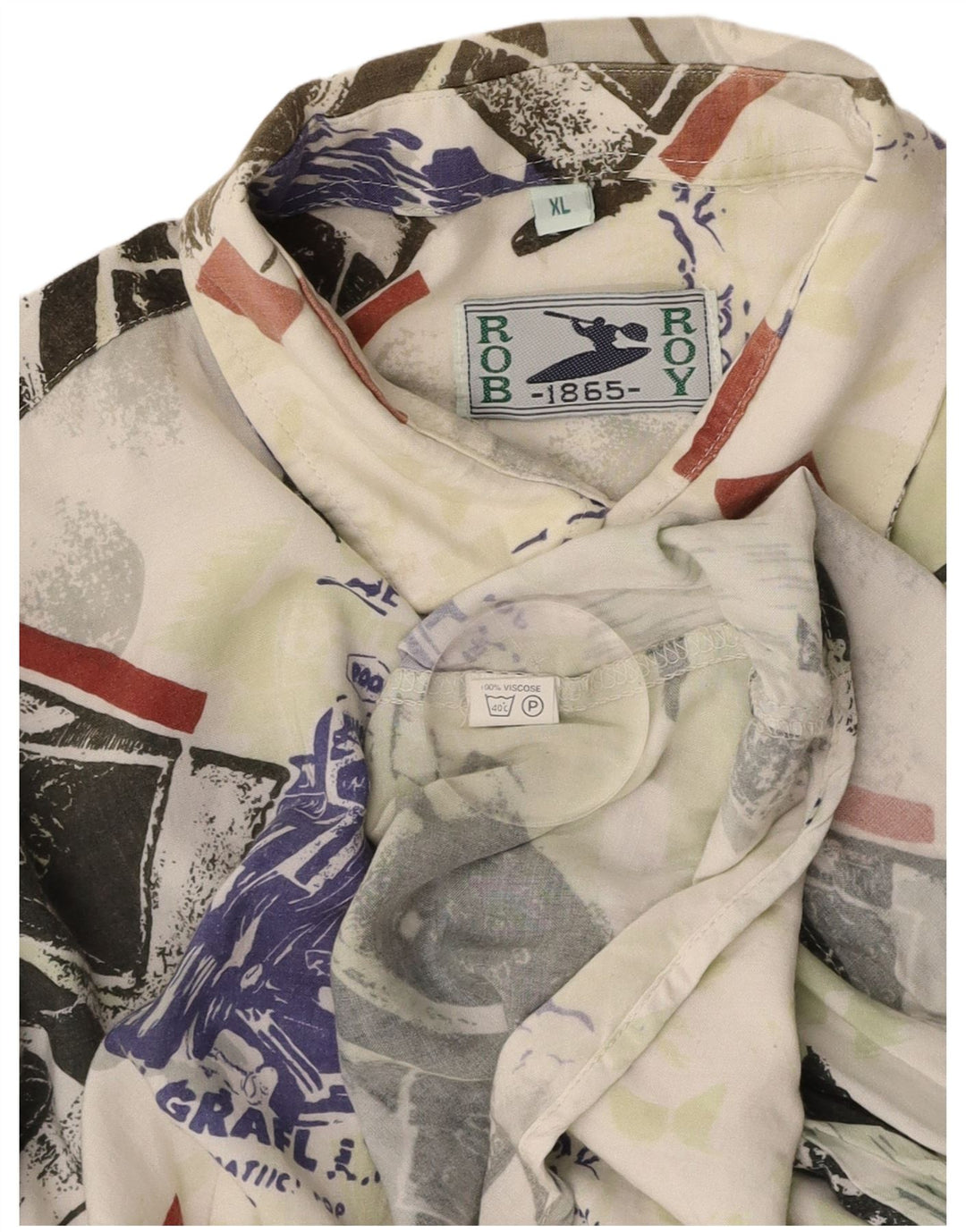 ROB ROY Cămașă cu mânecă scurtă pentru bărbați, multicoloră, din viscoză