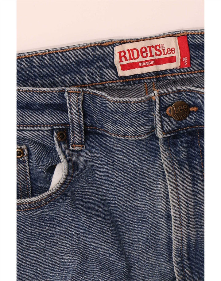 Blugi drepti pentru bărbați Lee Riders W36 L30 Bumbac albastru